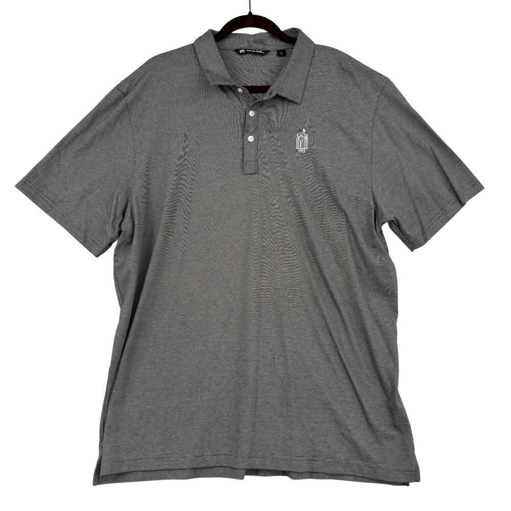 Travis Mathew Golf Polo Shirt Mens XXL Gray Short Sleeve Pima Cotton Blend